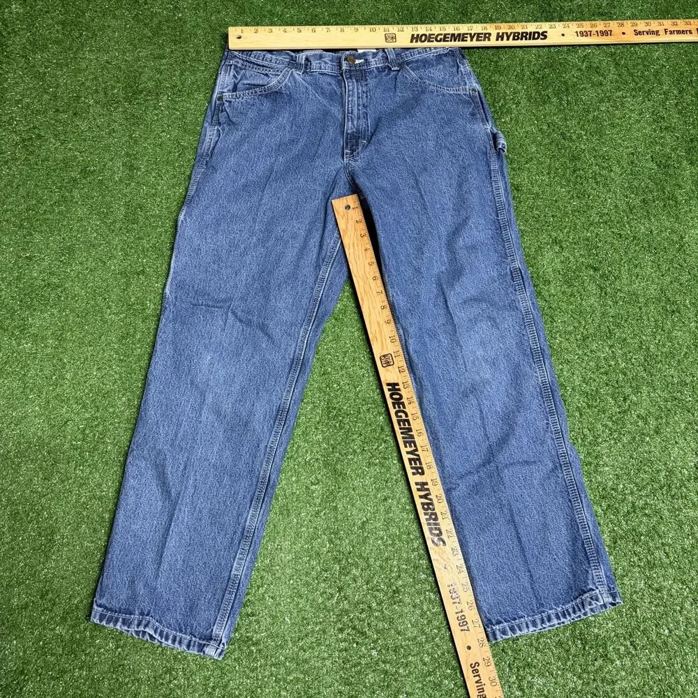 Key Carpenter Pants Men’s 34x30 Tan Workwear Hammer Loop Utility Jeans